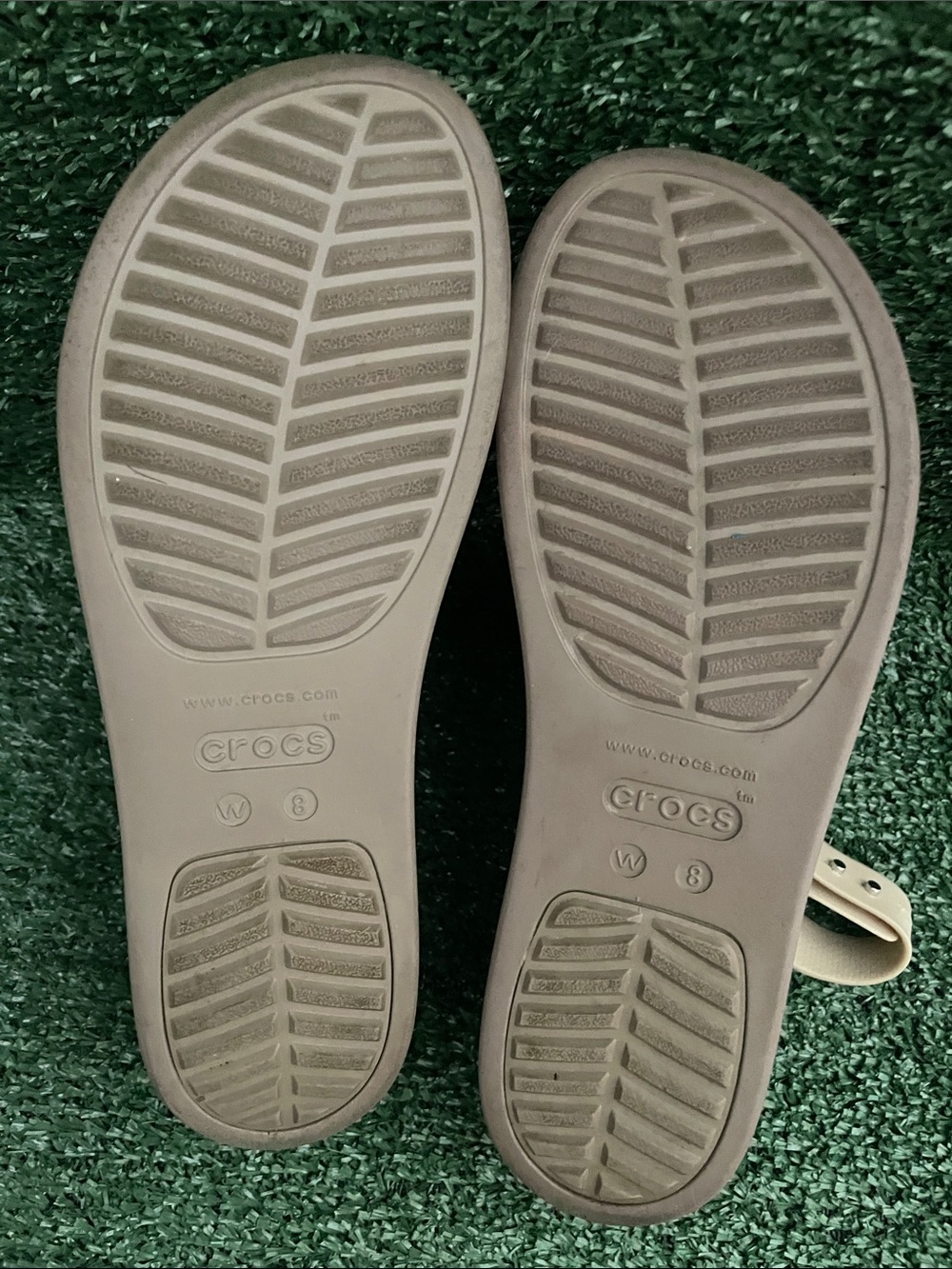 CROCS Women's Beige Platform Sandals - Picture 6 of 10
